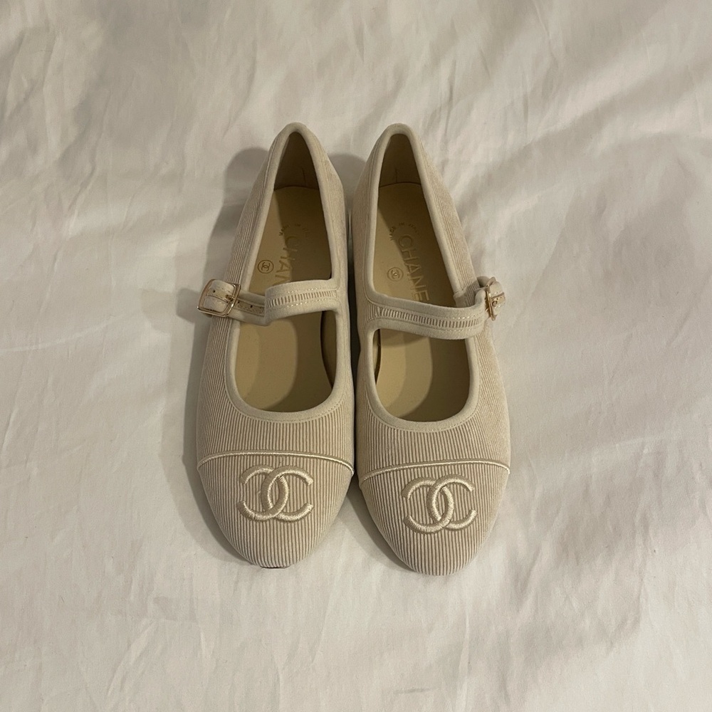 Cream Mary Jane Flats